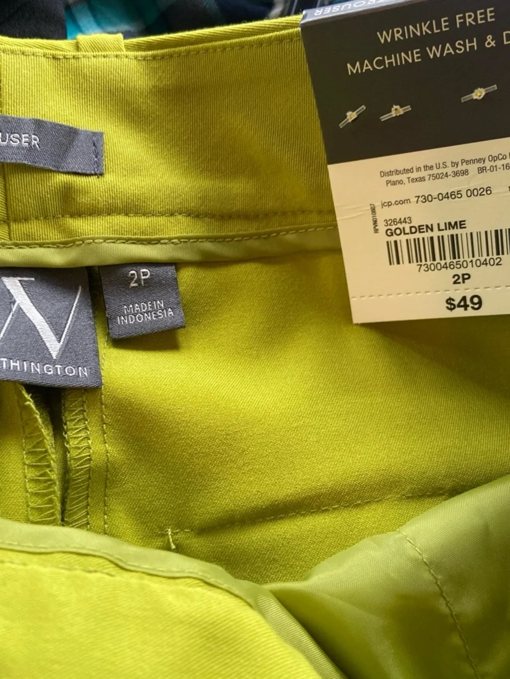 Worthington Lime Green Boot Cut Dress Pants